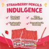 Sweetzone Strawberry Pencils, Retro Sweets Tub, Candy Sticks, 100 pcs, Halal Sweet, Sweets Bulk, Gummy American Candies, UK British Candy Enthusiasts view 2