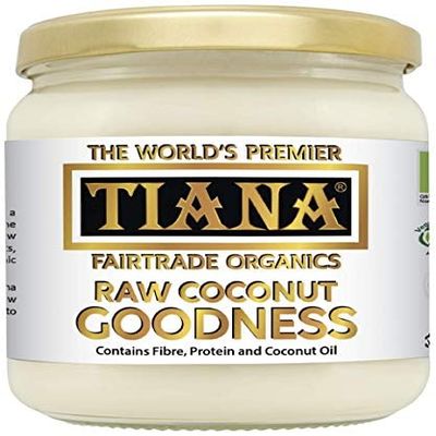 Raw Coconut Goodness 350ml (Pack of 12)  100% Organic Unsweetened Coconut Flesh  Cold-Pressed Below 40C  Dairy-Free, Vegan & Gluten-Free  TIANA