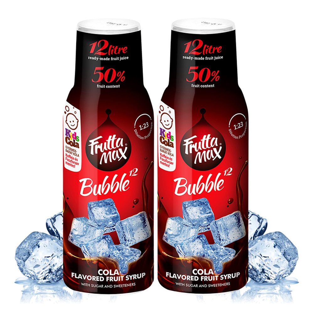 2 Pack - FruttaMax Cola Syrup | Less Sugar | 50% Real Fruit Concentrate | Suitable for soda Machine 2x500ml