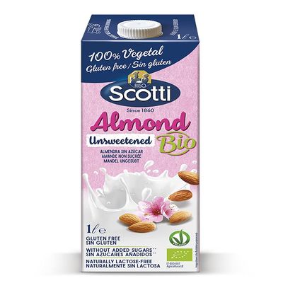 Riso Scotti Organic Almond Drink Unsweetened (1 L) (10 Packs)