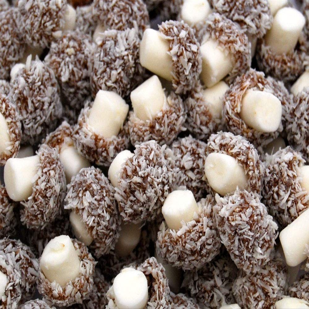 Coconut Mushrooms Retro Sweet Shop Gift Jar by The Gourmet Sweet Company