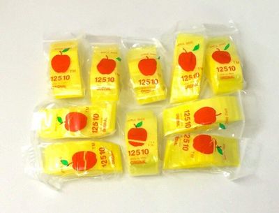 12510 (1.25"X1") Yellow Color Apple Brand Bags Mini ZipLock Baggies, Case of 1,000