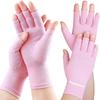 2 Pairs Compression Gloves Arthritis Gloves, Fingerless Gloves for Women & Men,Gloves for Rheumatoid & Osteoarthritis (Pink, Small-2 Pairs) view 1