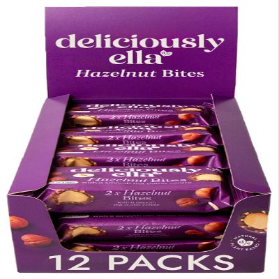 Deliciously Ella - Hazelnut Nut Butter Balls, Gluten-Free, Vegan Friendly, Healthy Snack, 36g (12 packs)