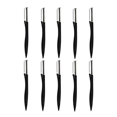 10PCS Stainless Steel Blade Eyebrow Razors Trimmers Portable Facial Hair Removerfor Men Women Girls