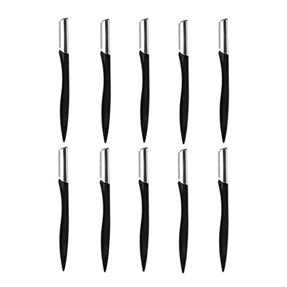 10PCS Stainless Steel Blade Eyebrow Razors Trimmers Portable Facial Hair Removerfor Men Women Girls