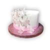 24 Precut Pale Pink Lace Pattern Edible Wafer Paper Butterfly Cake Toppers Decorations view 1