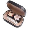 Cute Contact Lens Cases, Cat Contact Lens Soak Storage Box, Portable Pink Contact Lens Holder with Tweezers for Travel Kit (Black Case Fox) view 1