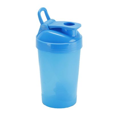 oliveware Smart and Fit Gym Shaker with 100% Leal Proof Guarantee, BPA Free Plastic, Ideal for Protein (Blue, 500ml)