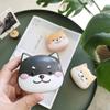 2 Pack Cute Contact Lens Cases, Shiba Inu Contact Lens Soak Storage Box, Portable Cartoon Contact Lens Holder with Mirror Tweezers for Travel Kit (Black) view 1