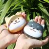 2 Pack Cute Contact Lens Cases, Shiba Inu Contact Lens Soak Storage Box, Portable Cartoon Contact Lens Holder with Mirror Tweezers for Travel Kit (Black) view 2
