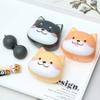 2 Pack Cute Contact Lens Cases, Shiba Inu Contact Lens Soak Storage Box, Portable Cartoon Contact Lens Holder with Mirror Tweezers for Travel Kit (Black) view 4