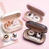 Cute Contact Lens Cases, Cat Contact Lens Soak Storage Box, Portable Pink Contact Lens Holder with Tweezers for Travel Kit (Pink Case Cat) view 4