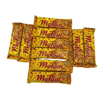 10 X 40g MR TOM PEANUT BRITTLE BAR - Roasted Peanut in Caramel Bars Fresh Stock