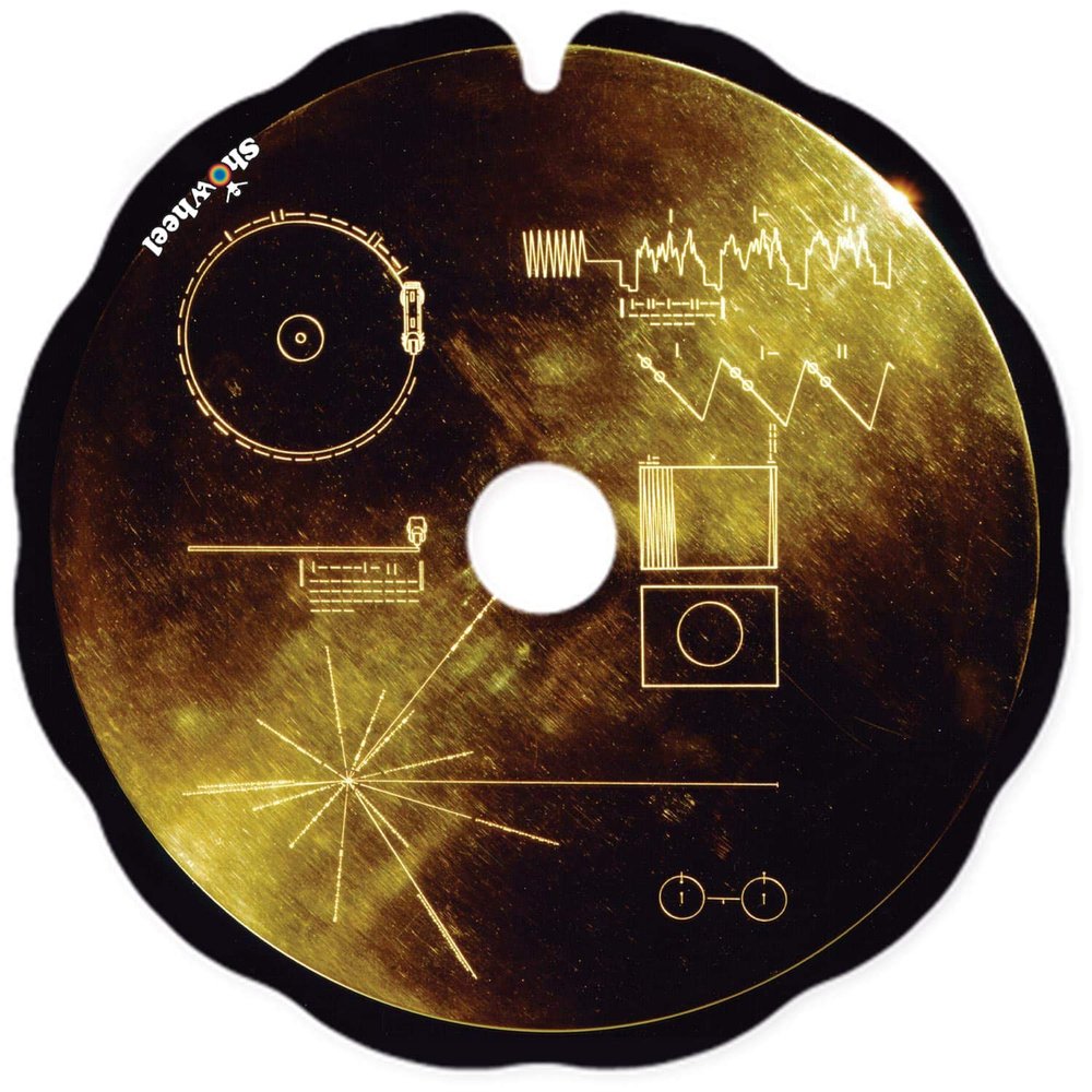 Wheelchair Spoke Guards (one Pair) - Fits 52,51 to 53,50 cm Outer Diameter Handrims with Flat Brackets - 'Voyager Golden Record'