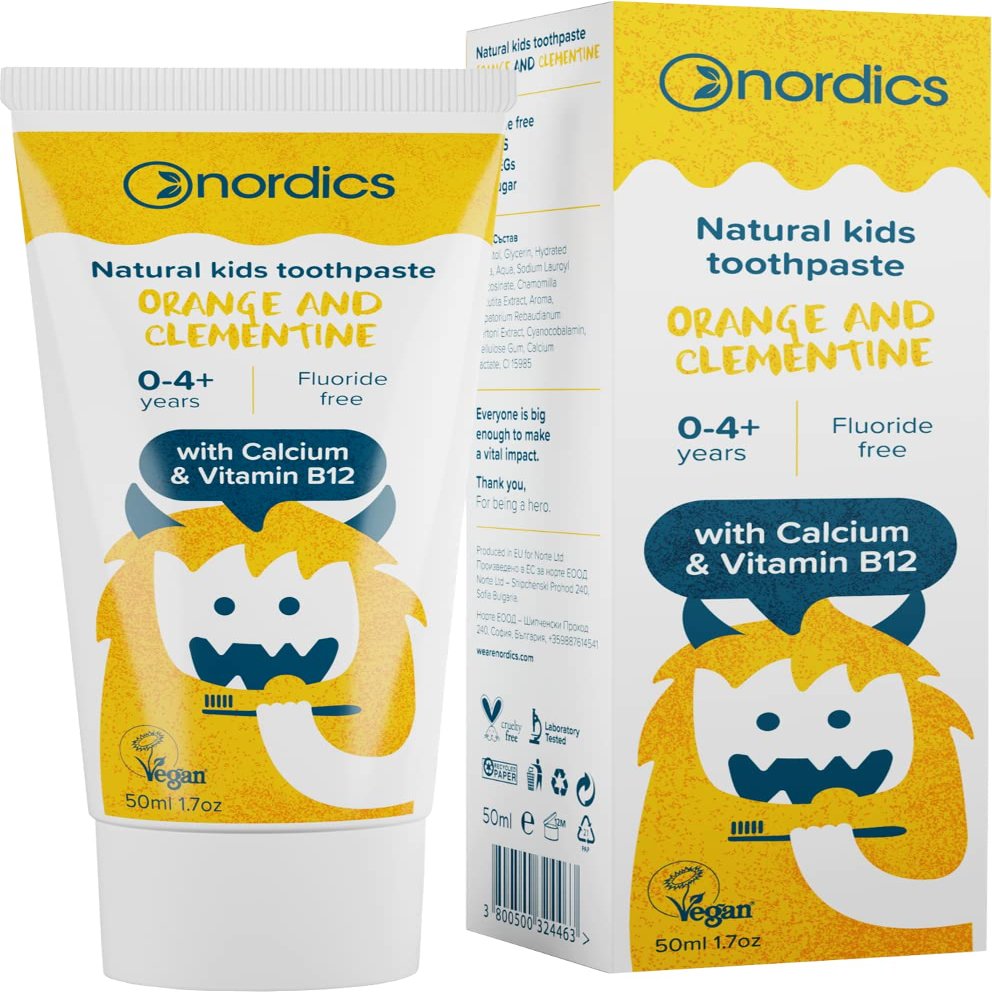 nordics Toothpaste for children from 0-4 years 50 ml with a mild and sweet taste