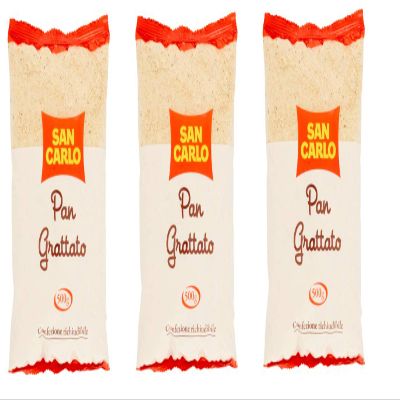 3X San Carlo PanGrattato breadcrumbs White Bread Crunchy Bread to Make 500 g
