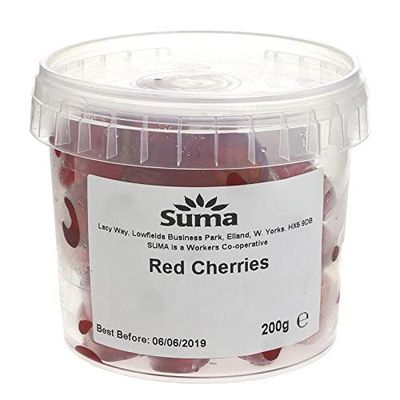 Suma Cherries Glace - Bright Red - Natural Colouring SO2 200g-6 Pack