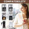 KEEPOW Reusable Coffee Filter Replacement 8-12 Cup, Compatible with Ninja & Cuisinart Coffee Makers, #4 Cone Gold Tone Coffee Filter Basket view 4