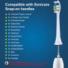 8 Count Replacement Toothbrush Heads Compatible with Philips Sonicare Electric Toothbrush, 4er White and 4er Black. view 2