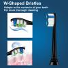 8 Count Replacement Toothbrush Heads Compatible with Philips Sonicare Electric Toothbrush, 4er White and 4er Black. view 4