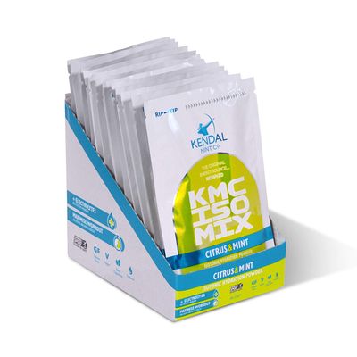 KMC ISO MIX: Isotonic Electrolyte & Energy Drink Powder - Refreshing Citrus & Mint by Kendal Mint Co (Citrus & Mint, 12 x 37g)