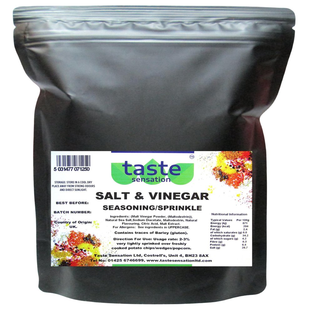 Salt and Vinegar Seasoning/Sprinkle 1kg Resealable Pouch