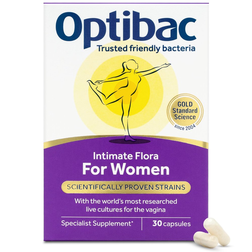Optibac Probiotics for Women - Vaginal Probiotics - Most Researched Strains for Intimate Flora - Lactobacillus Reuteri RC-14 & Lactobacillus Rhamnosus GR-1-30 Vegan Capsules