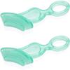 Brush-Baby Chewable Soft Toothbrush for Babies & Toddlers | Stage 2 First Teeth - Teething | Suitable from 10 - 36 months | Gently cleans baby teeth and soothes sore gums | Teal Colour, Pack of 2 view 1