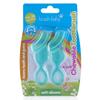 Brush-Baby Chewable Soft Toothbrush for Babies & Toddlers | Stage 2 First Teeth - Teething | Suitable from 10 - 36 months | Gently cleans baby teeth and soothes sore gums | Teal Colour, Pack of 2 view 2