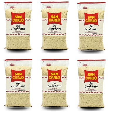 6X San Carlo PanGrattato breadcrumbs White Bread Crunchy Bread to Make 500 g