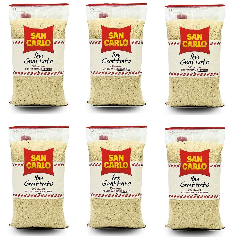 6X San Carlo PanGrattato breadcrumbs White Bread Crunchy Bread to Make 500 g