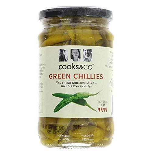 Cooks & Co Whole Green Chillies 300g (Pack of 6)