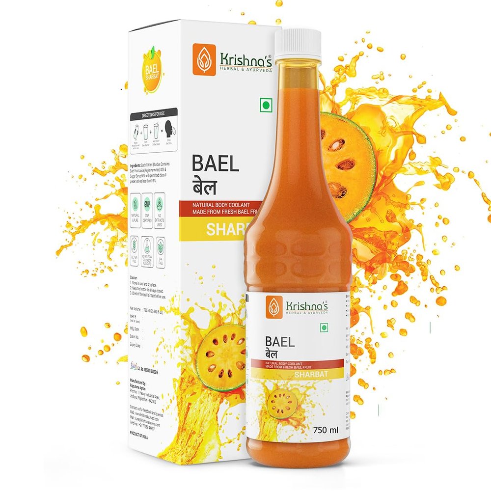 Krishna's Herbal & Ayurveda Bael Sharbat - 700 Ml (Pack of 1)