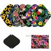 7pcs Pack Cloth Pads Including 1pc Mini Wet Bag +6pcs Bamboo Charcoal Cloth Reusable Menstrual Pads/Reusable Sanitary Pads/Mama Panty Liners (All Randomly Prints) view 1