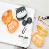 2 Pack Cute Contact Lens Cases, Shiba Inu Contact Lens Soak Storage Box, Portable Cartoon Contact Lens Holder with Mirror Tweezers for Travel Kit (Yellow) view 4