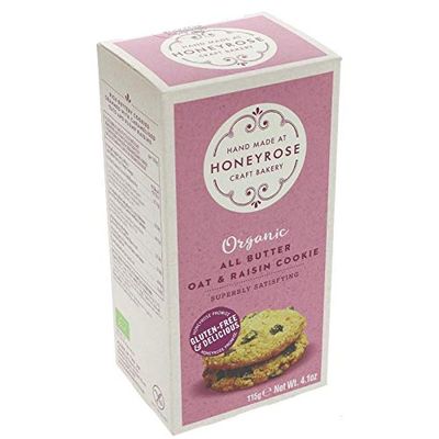 Honeyrose All Butter Oat & Raisin Cookie 115g-6 Pack