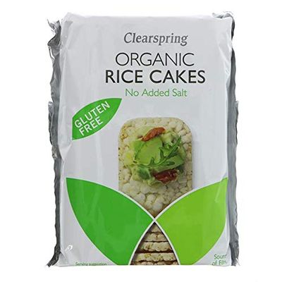Clearspring Rice Cakes - No Added Salt, Organic 130g (Pack of 12)