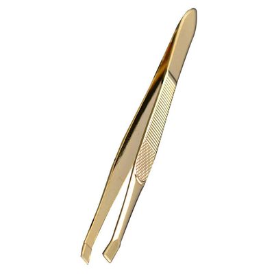 1PCS Eyebrow Tweezers,Professional Gold-Plated Stainless Steel Eyebrow Tweezers