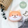 2 Pack Cute Contact Lens Cases, Shiba Inu Contact Lens Soak Storage Box, Portable Cartoon Contact Lens Holder with Mirror Tweezers for Travel Kit (Orange) view 3