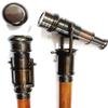 Nautical Replica Hub Vintage walking stick collectors telescope wooden walk cane ornament view 1