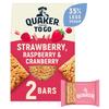 Quaker Porridge To Go Breakfast Bar Strawberry Raspberry and Cranberry 2 x 55 g (Case of 6) view 1