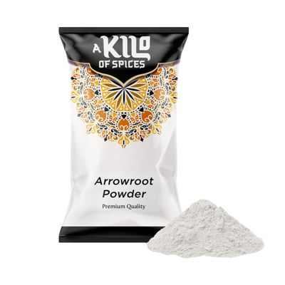 A Kilo of Spices | Premium Arrowroot Powder 1 Kg - Finely Ground Arrowroot Flour for Cooking & Skincare, Gluten-Free - Natural Thickener & Skin Soother