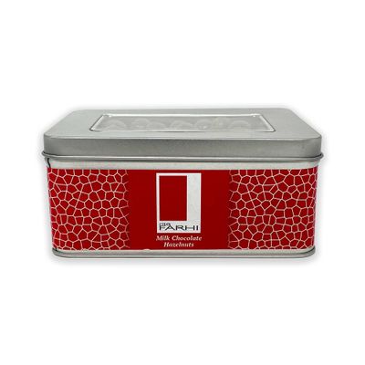 Rita Farhi Luxury Gift Tin of Belgian Milk Chocolate Hazelnuts Presented in Confectionery Gift Tin 500 g - Chocolate Gift