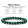 M MOOHAM Malachite Mens Bracelet Gifts - Natural Green Malachite Stone Womens Anxiety Healing Bracelets, Elastic Malachite Stone Bracelet Wedding Gifts Bridal Shower Gifts Bridesmaid Gifts view 4