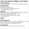 Aloe Vera Extract 10,000mg Tablets | Vegan Friendly (90) view 2