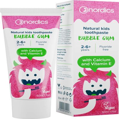 nordics Toothpaste for children from 2-6 years 50 ml with chewing gum flavour