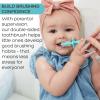 Grabease Baby Toothbrush Double Sidded Toothbrush Finger Toothbrush for Toddler Infant Toothbrush, BPA-Free & Phthalate-Free for Baby & Toddler, 1 Pack, Gray view 3