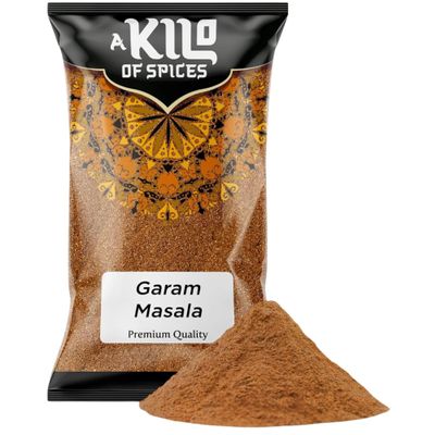 A Kilo Of Spices | Garam Masala Powder | Ground Spice Mix | Carefully Blended Ground Spices | Gram Spice Blend, Naturally Sourced, Suitable for Vegans | No Artificial Colouring | Garam Masala - 500g