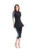 TianMaiGeLun Modest Swimwear for Women's Rash Guard Short Sleeve Swimwear Modesty Swimming Costume Surfing Suit Burkini - - XX-Large view 2